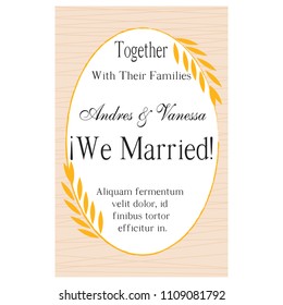 Wedding invitation card