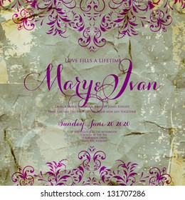 Wedding invitation card