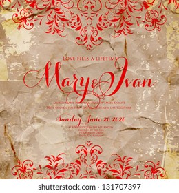 Wedding invitation card