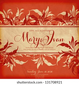 Wedding invitation card