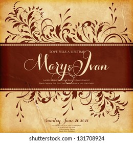 Wedding invitation card
