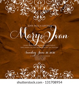 Wedding invitation card