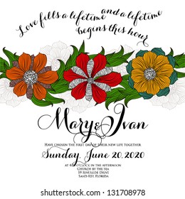 Wedding invitation card