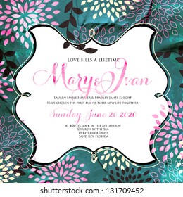 Wedding invitation card
