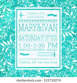 Wedding invitation card