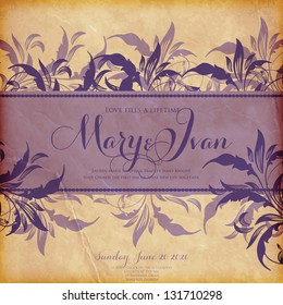 Wedding invitation card