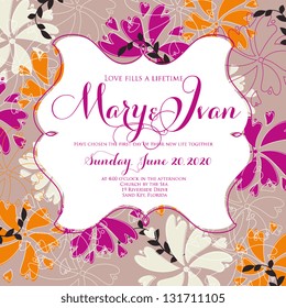 Wedding invitation card