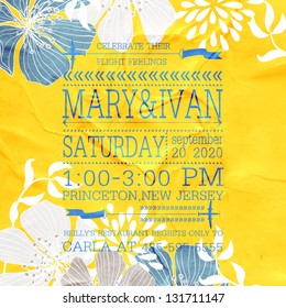 Wedding invitation card