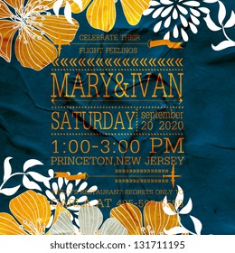 Wedding invitation card