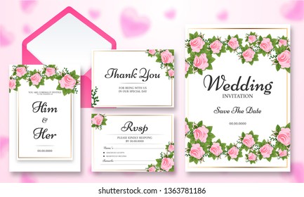Tarjeta de invitación de boda.