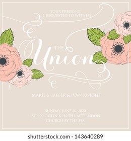 Wedding invitation card