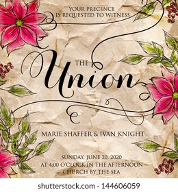 Wedding invitation card