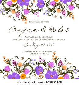 Wedding invitation card