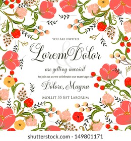 Wedding invitation card