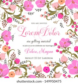 Wedding invitation card