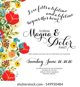 Wedding invitation card