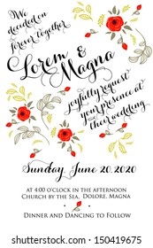 Wedding invitation card