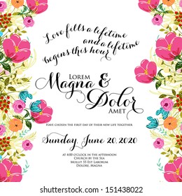 Wedding invitation card