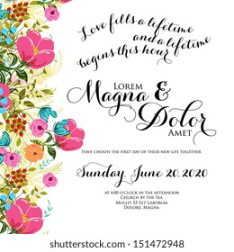 Wedding invitation card