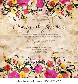 Tarjeta de invitación de Boda