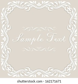Wedding invitation card.