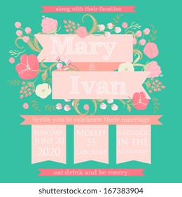 Wedding invitation card