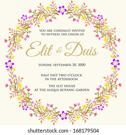 Wedding invitation card