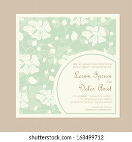 Wedding invitation card.