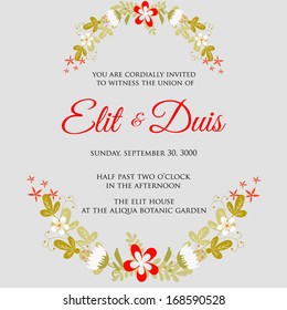 Wedding invitation card