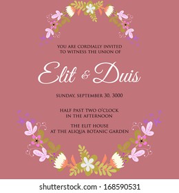 Wedding invitation card