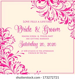 Wedding invitation card