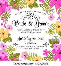 Wedding invitation card