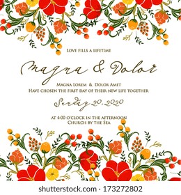 Wedding invitation card