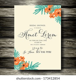 Wedding invitation card