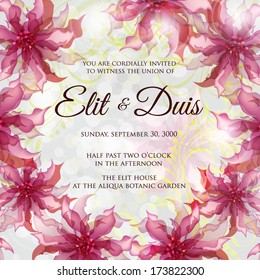 Wedding invitation card
