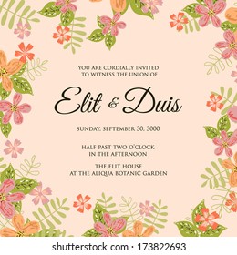 Wedding invitation card