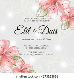 Wedding invitation card