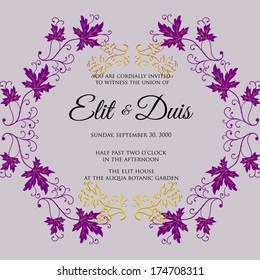 Wedding invitation card