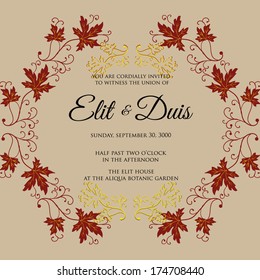 Wedding invitation card