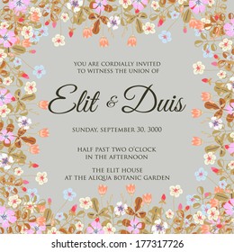 Wedding invitation card