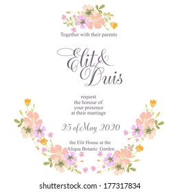 Wedding invitation card