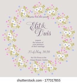 Wedding invitation card