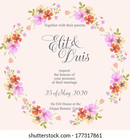 Wedding invitation card