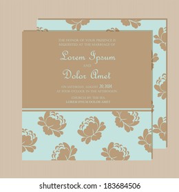 Wedding invitation card.