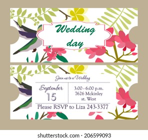 Wedding invitation card
