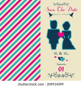 Wedding invitation card.