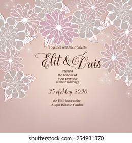 Wedding invitation card