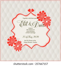 Wedding invitation card