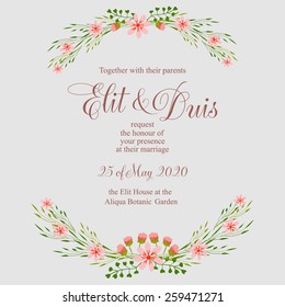 Wedding invitation card