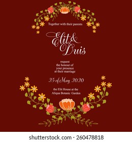 Wedding invitation card